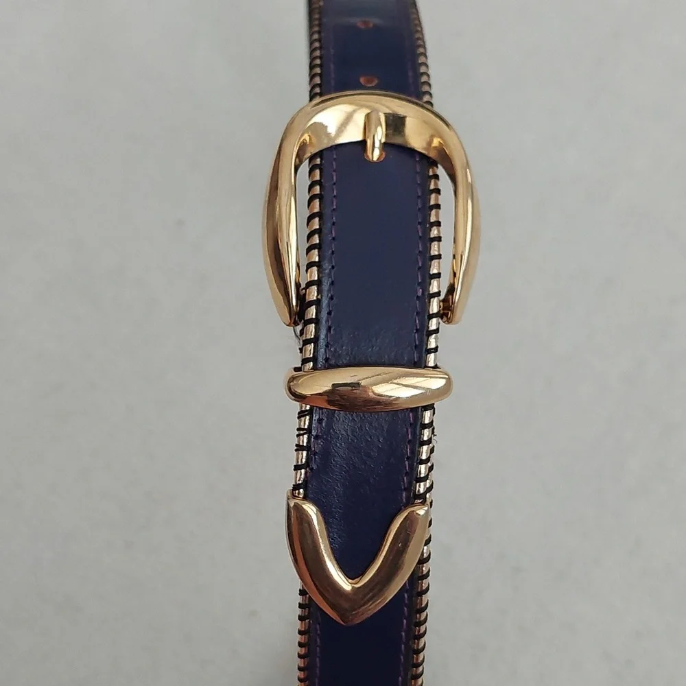 THE LIMITED Gold Buckle Purple Belt NWOT